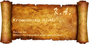 Krompaszky Aldó névjegykártya